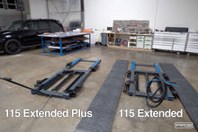 Load image into Gallery viewer, Comparison Between the PFS Vehicle Lifts 115 Extended Plus and 115 Extended